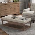 48" Wide Tufted Rectangle Cocktail Ottoman