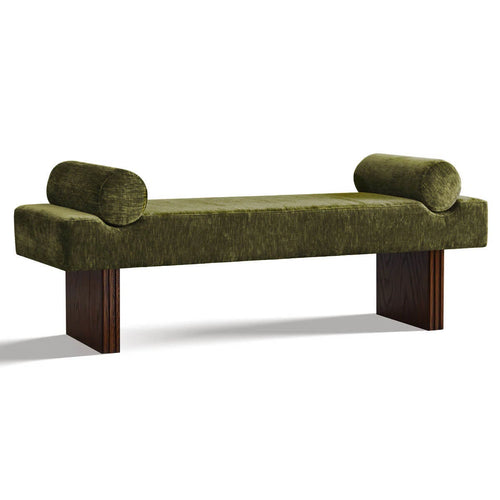60" Chenille Upholstered Entryway / Bedroom /Dining Bench